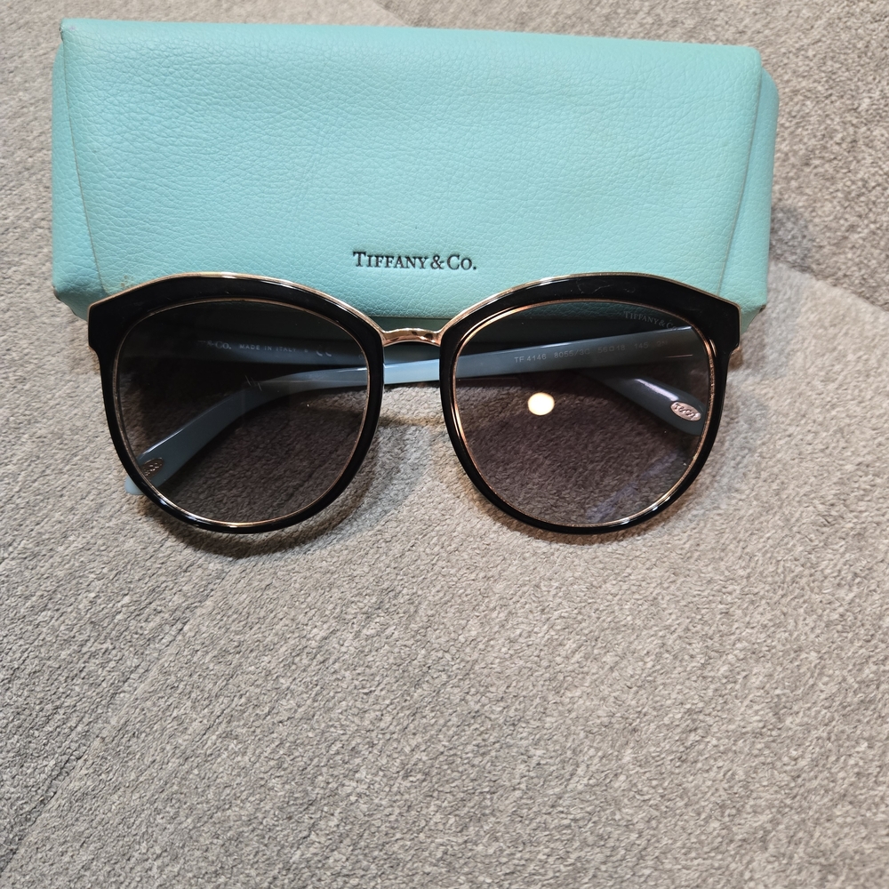 Tiffany & Co. Black and Gold Sunglasses